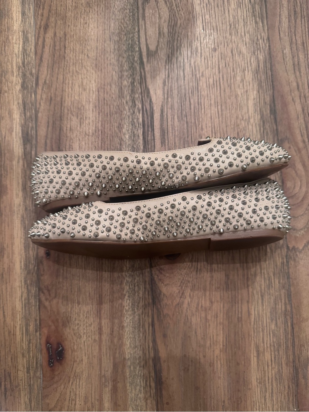 Jeffrey Campbell Ibiza Cream Leather Studded Flats 7